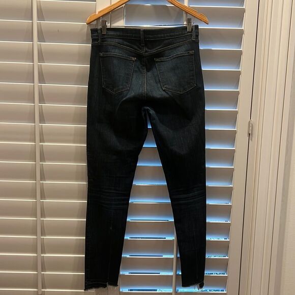 JBRAND raw hem dark blue disguise skinny Jean size 29 - Picture 2 of 7